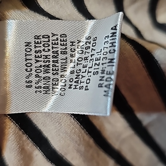 3/$20 Umgee L Striped Elbow Patch Dress - Picture 7 of 7